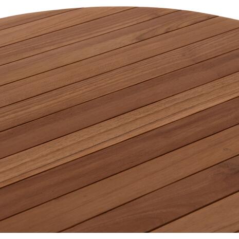TΡΑΠΕΖΙ ΤΡΑΠΕΖΑΡΙΑΣ ΣΤΡΟΓΓΥΛΟ DANTE HM6379 ΞΥΛΟ TEAK Φ80x75Υεκ.