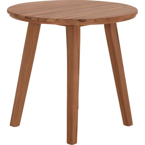TΡΑΠΕΖΙ ΤΡΑΠΕΖΑΡΙΑΣ ΣΤΡΟΓΓΥΛΟ DANTE HM6379 ΞΥΛΟ TEAK Φ80x75Υεκ.