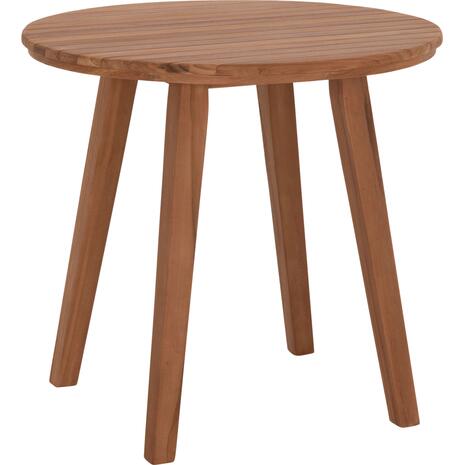 TΡΑΠΕΖΙ ΤΡΑΠΕΖΑΡΙΑΣ ΣΤΡΟΓΓΥΛΟ DANTE HM6379 ΞΥΛΟ TEAK Φ80x75Υεκ.