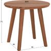 TΡΑΠΕΖΙ ΤΡΑΠΕΖΑΡΙΑΣ ΣΤΡΟΓΓΥΛΟ DANTE HM6379 ΞΥΛΟ TEAK Φ80x75Υεκ.