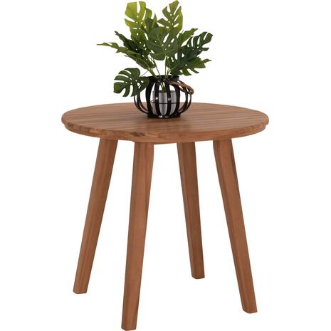 TΡΑΠΕΖΙ ΤΡΑΠΕΖΑΡΙΑΣ ΣΤΡΟΓΓΥΛΟ DANTE HM6379 ΞΥΛΟ TEAK Φ80x75Υεκ.