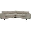 ΓΩΝΙΑΚΟΣ ΚΑΝΑΠΕΣ CALDER HM3286.03 ΜΠΕΖ ΥΦΑΣΜΑ 254x254x90(κάθισμα)x91Υεκ.