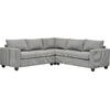 ΓΩΝΙΑΚΟΣ ΚΑΝΑΠΕΣ CALDER HM3286.01 ΓΚΡΙ ΥΦΑΣΜΑ 254x254x90(κάθισμα)x91Υεκ.