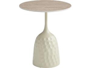 ΤΡΑΠΕΖΙ ΣΑΛΟΝΙΟΥ LONGSTEM HM18317.04 ΒΑΣΗ ΣΑΜΠΑΝΙ--ΚΕΡΑΜΙΚΟ TOP TRAVERTINE STONE Φ50