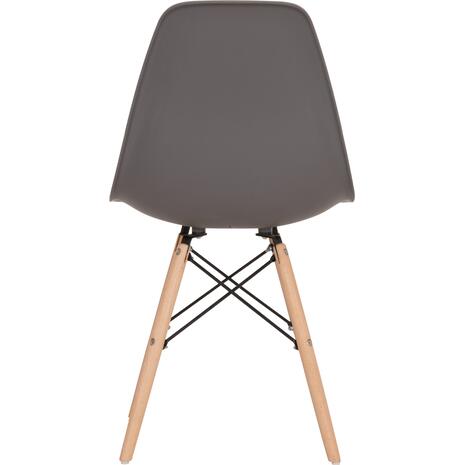 ΚΑΡΕΚΛΑ ΜΕ ΞΥΛΙΝΑ ΠΟΔΙΑ ΚΑΙ ΚΑΘΙΣΜΑ TWIST PP ΓΚΡΙ HM8460.10 46x50x82 εκ. (σετ 4 τεμαχίων) (Γκρι)