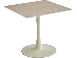 ΤΡΑΠΕΖΙ ΤΡΑΠΕΖΑΡΙΑΣ TETRAN HM18315.04 ΒΑΣΗ ΣΑΜΠΑΝΙ--SINTERED STONE ΧΡΩΜΑ ΤΡΑΒΕΡΤΙΝΑ 80x80x74Υεκ