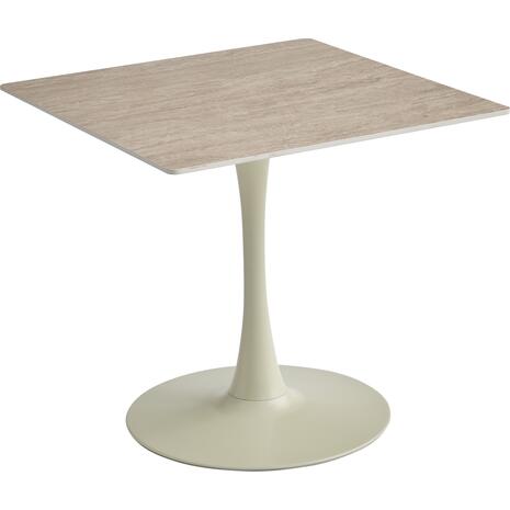 ΤΡΑΠΕΖΙ ΤΡΑΠΕΖΑΡΙΑΣ TETRAN HM18315.04 ΒΑΣΗ ΣΑΜΠΑΝΙ--SINTERED STONE ΧΡΩΜΑ ΤΡΑΒΕΡΤΙΝΑ 80x80x74Υεκ