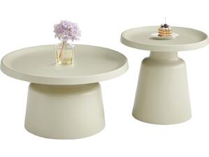 ΣΕΤ 2 ΤΡΑΠΕΖΙΑ ΣΑΛΟΝΙΟΥ RINKON2 HM18304.04 ΜΕΤΑΛΛΟ ΣΕ ΣΑΜΠΑΝΙ Φ50εκ & Φ70εκ