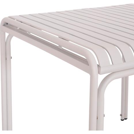 ΤΡΑΠΕΖΙ ΤΕΤΡΑΓΩΝΟ ΑΛΟΥΜΙΝΙΟΥ RACHEL HM6338.02 ΛΕΥΚΟ 80x80x75Υεκ.