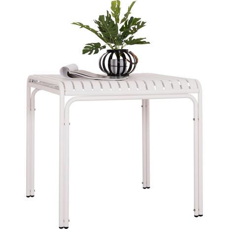 ΤΡΑΠΕΖΙ ΤΕΤΡΑΓΩΝΟ ΑΛΟΥΜΙΝΙΟΥ RACHEL HM6338.02 ΛΕΥΚΟ 80x80x75Υεκ.