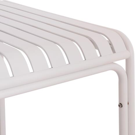 ΤΡΑΠΕΖΙ ΤΕΤΡΑΓΩΝΟ ΑΛΟΥΜΙΝΙΟΥ RACHEL HM6338.02 ΛΕΥΚΟ 80x80x75Υεκ.