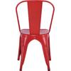 RELIX Καρέκλα Στοιβαζόμενη, Μέταλλο Βαφή Κόκκινο Matte (Ε5191,2MW)