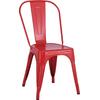 RELIX Καρέκλα Στοιβαζόμενη, Μέταλλο Βαφή Κόκκινο Matte (Ε5191,2MW)