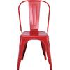 RELIX Καρέκλα Στοιβαζόμενη, Μέταλλο Βαφή Κόκκινο Matte (Ε5191,2MW)