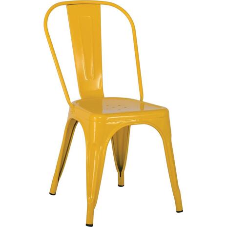 RELIX Καρέκλα Στοιβαζόμενη, Μέταλλο Βαφή Κίτρινο (Ε5191,9MW)