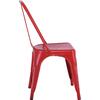 RELIX Καρέκλα Στοιβαζόμενη, Μέταλλο Βαφή Κόκκινο Matte (Ε5191,2MW)