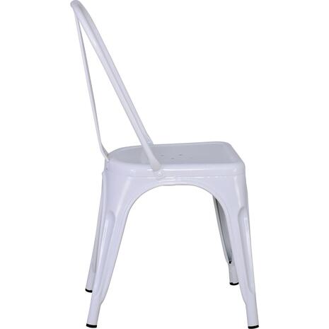 RELIX Καρέκλα Στοιβαζόμενη, Μέταλλο Βαφή Άσπρο (Ε5191,MW)