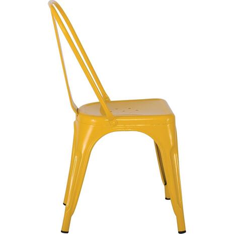 RELIX Καρέκλα Στοιβαζόμενη, Μέταλλο Βαφή Κίτρινο (Ε5191,9MW)