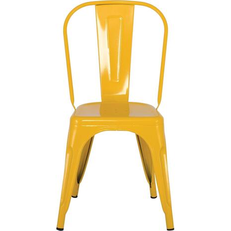 RELIX Καρέκλα Στοιβαζόμενη, Μέταλλο Βαφή Κίτρινο (Ε5191,9MW)