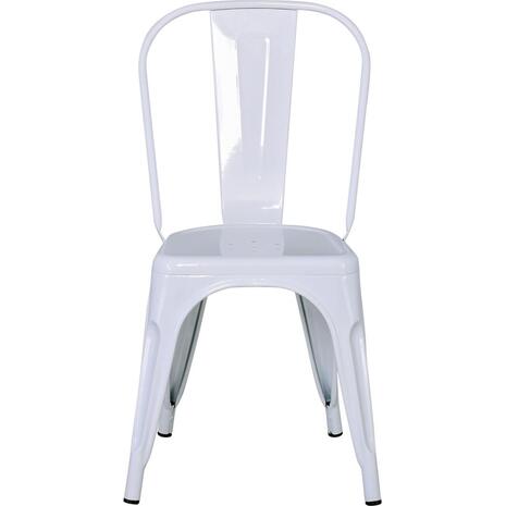 RELIX Καρέκλα Στοιβαζόμενη, Μέταλλο Βαφή Άσπρο (Ε5191,MW)