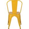 RELIX Καρέκλα Στοιβαζόμενη, Μέταλλο Βαφή Κίτρινο (Ε5191,9MW)