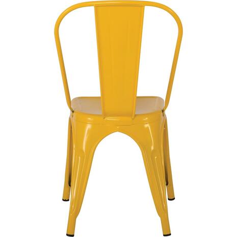 RELIX Καρέκλα Στοιβαζόμενη, Μέταλλο Βαφή Κίτρινο (Ε5191,9MW)