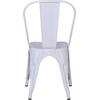 RELIX Καρέκλα Στοιβαζόμενη, Μέταλλο Βαφή Άσπρο (Ε5191,MW)