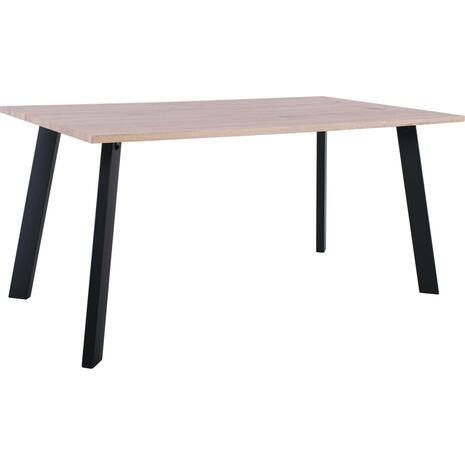 BAXTER Τραπέζι Κουζίνας Τραπεζαρίας, Μέταλλο Βαφή Μαύρο, Sonoma (ΕΜ828) (Sonoma)