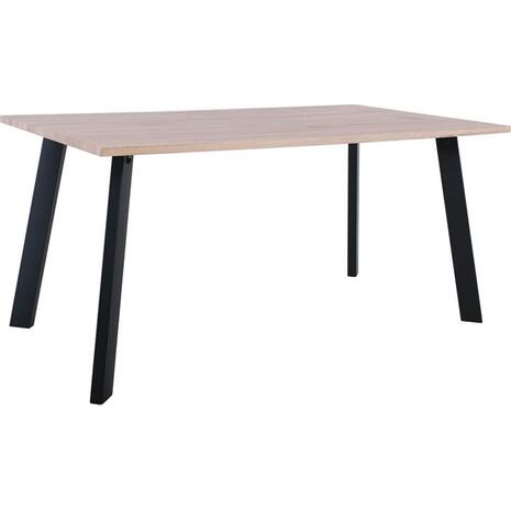 BAXTER Τραπέζι Κουζίνας Τραπεζαρίας, Μέταλλο Βαφή Μαύρο, Sonoma (ΕΜ828) (Sonoma)