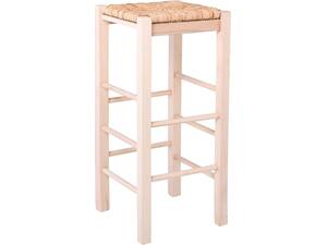 ΤΑΒΕΡΝΑΣ Σκαμπό BAR, Οξιά Εμποτισμός Φυσικό, Κάθισμα Ψάθα (Ρ977,Ε1)