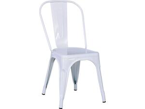 RELIX Καρέκλα Στοιβαζόμενη, Μέταλλο Βαφή Άσπρο (Ε5191,MW)
