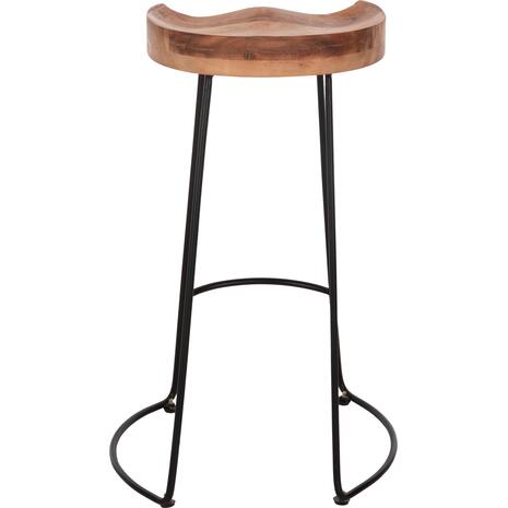 ΣΚΑΜΠΟ BAR ELEANOR HM8363.11 ΜΑΣΙΦ ΞΥΛΟ ΑΚΑΚΙΑΣ-ΜΕΤΑΛΛΟ 50x43x78Υεκ.