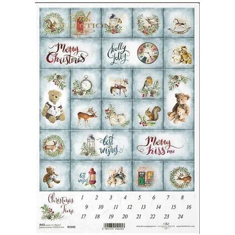 Ριζόχαρτο Decoupage "Christmas calendar" 21x29.7εκ. (ITD-R1640)