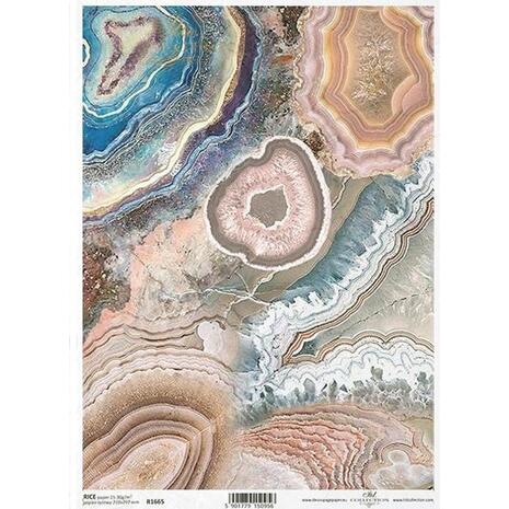 Ριζόχαρτο Decoupage "precious stones" 21x29.7εκ. (ITD-R1665)
