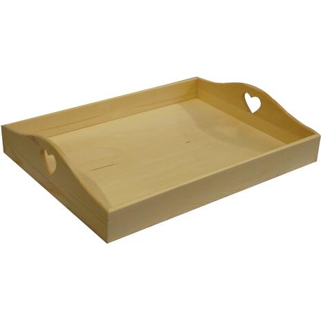 Δίσκος ξύλινος 40x30x8εκ. φυσικό χρώμα