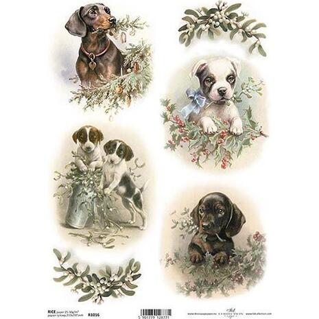 Ριζόχαρτο Decoupage "Puppies" 21x29εκ. (ITD-R1016)