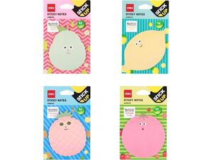 Χαρτιά σημειώσεων αυτοκόλλητα Deli Stick Up 76x76mm 30φ διάφορα σχέδια φρούτων