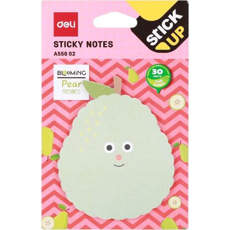 Χαρτιά σημειώσεων αυτοκόλλητα Deli Stick Up 76x76mm 30φ διάφορα σχέδια φρούτων
