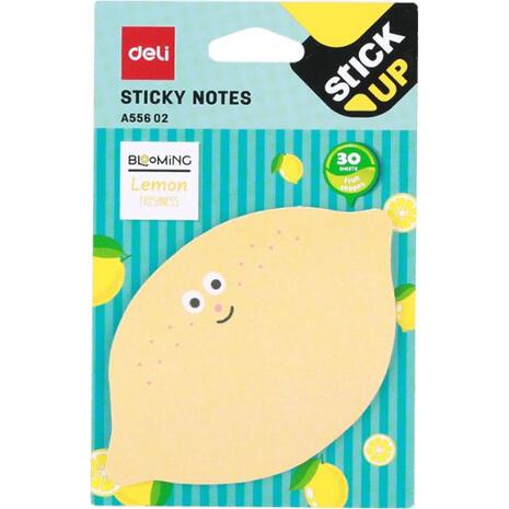 Χαρτιά σημειώσεων αυτοκόλλητα Deli Stick Up 76x76mm 30φ διάφορα σχέδια φρούτων