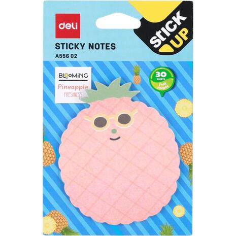 Χαρτιά σημειώσεων αυτοκόλλητα Deli Stick Up 76x76mm 30φ διάφορα σχέδια φρούτων