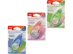 Διορθωτική ταινία Deli-Macaron Pastel 5mmΧ12m (διάφορα χρώματα) E8137