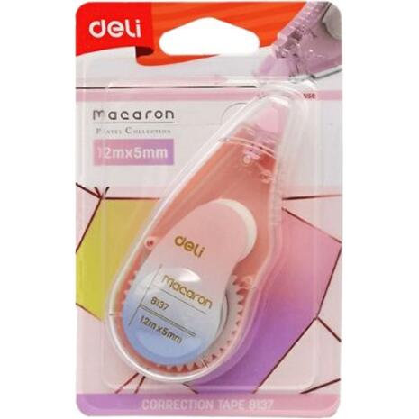 Διορθωτική ταινία Deli-Macaron Pastel 5mmΧ12m (διάφορα χρώματα) E8137