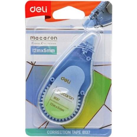 Διορθωτική ταινία Deli-Macaron Pastel 5mmΧ12m (διάφορα χρώματα) E8137