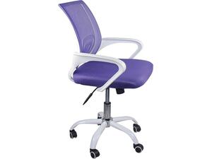 BF2101-SW Πολυθρόνα Γραφείου με Ανάκλιση Μέταλλο Βάση Βαφή Άσπρο - Mesh Μωβ (ΕΟ254,2SW) (Μωβ)