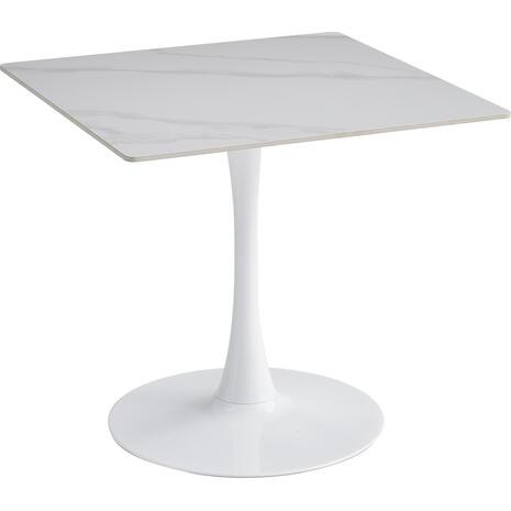 ΤΡΑΠΕΖΙ ΤΡΑΠΕΖΑΡΙΑΣ TETRAN HM18315.01 ΒΑΣΗ ΛΕΥΚΗ--SINTERED STONE SNOW WHITE 80x80x74Υεκ