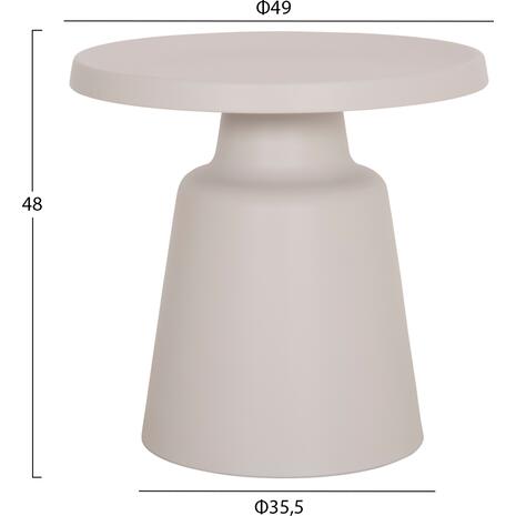 ΣΕΤ 2 ΤΡΑΠΕΖΙΑ ΣΑΛΟΝΙΟΥ RINKON2 HM18304.01 ΜΕΤΑΛΛΟ ΣΕ ΛΕΥΚΟ Φ49εκ & Φ69εκ