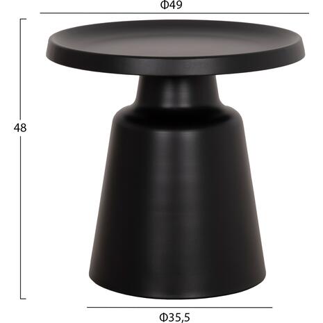 ΣΕΤ 2 ΤΡΑΠΕΖΙΑ ΣΑΛΟΝΙΟΥ RINKON2 HM18304.02 ΜΕΤΑΛΛΟ ΣΕ ΜΑΥΡΟ Φ49εκ & Φ69εκ