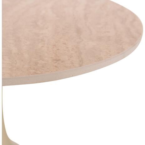 ΤΡΑΠΕΖΙ ΣΑΛΟΝΙΟΥ LONGSTEM HM18317.04 ΒΑΣΗ ΣΑΜΠΑΝΙ--ΚΕΡΑΜΙΚΟ TOP TRAVERTINE STONE Φ50