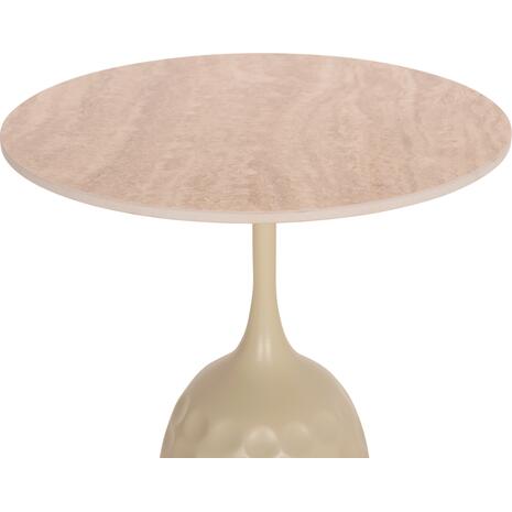 ΤΡΑΠΕΖΙ ΣΑΛΟΝΙΟΥ LONGSTEM HM18317.04 ΒΑΣΗ ΣΑΜΠΑΝΙ--ΚΕΡΑΜΙΚΟ TOP TRAVERTINE STONE Φ50