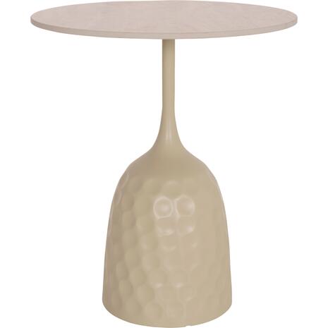 ΤΡΑΠΕΖΙ ΣΑΛΟΝΙΟΥ LONGSTEM HM18317.04 ΒΑΣΗ ΣΑΜΠΑΝΙ--ΚΕΡΑΜΙΚΟ TOP TRAVERTINE STONE Φ50